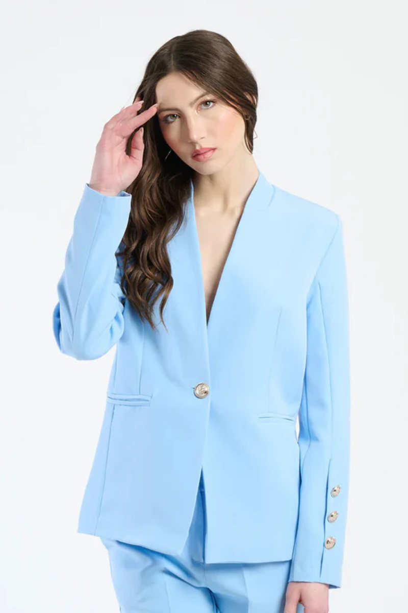 Blazer a maniche lunghe con profondo scollo a V Mimosa